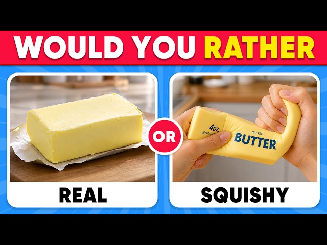Would You Rather...? REAL vs SQUISHY Edition ✨🥟🌭🧊 Viral Trend 2026 | Quiz Dino
