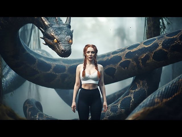 A Girl Rescues a Trapped Giant Python 🐍