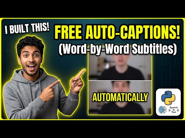 I Built a FREE Auto-Captioning App with Python (Word-by-Word Subtitles)