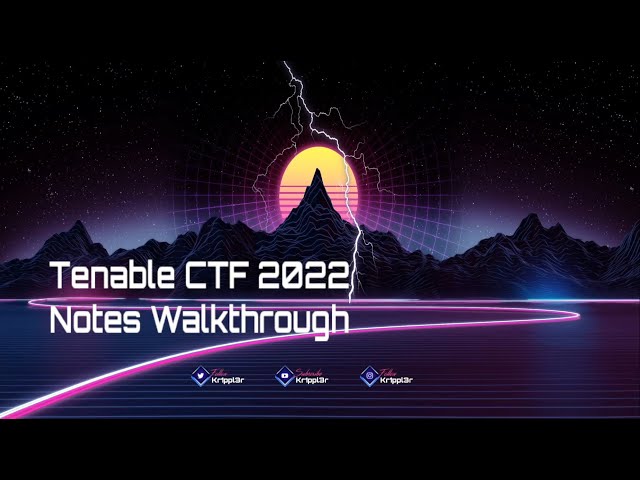 Tenable CTF 2022 - Notes Walkthrough