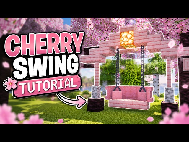 Easy Cherry Swing Tutorial! | Minecraft Build #minecraft #minecrafttutorial