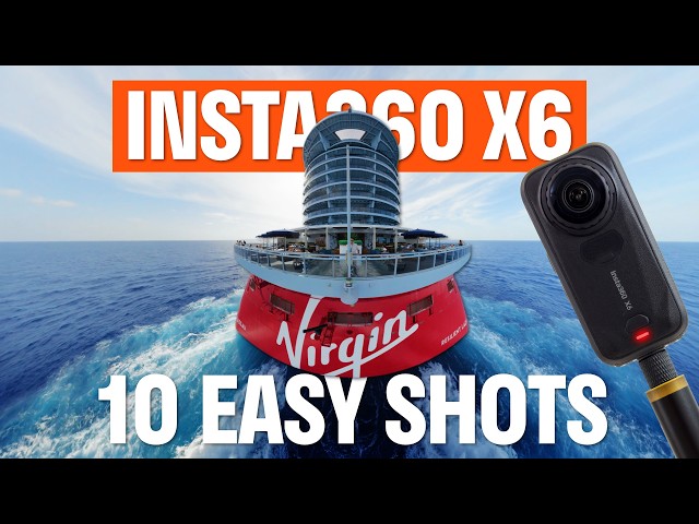 10 Easy Insta360 X6 Shots For A Travel Vlog Video In Virgin Voyages Cruise & Insta360 App Tutorial