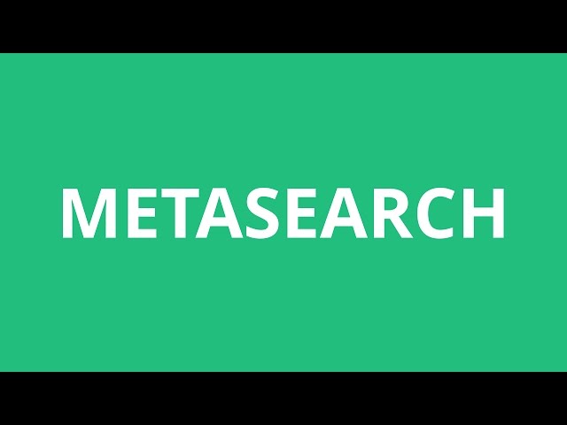 How To Pronounce Metasearch - Pronunciation Academy