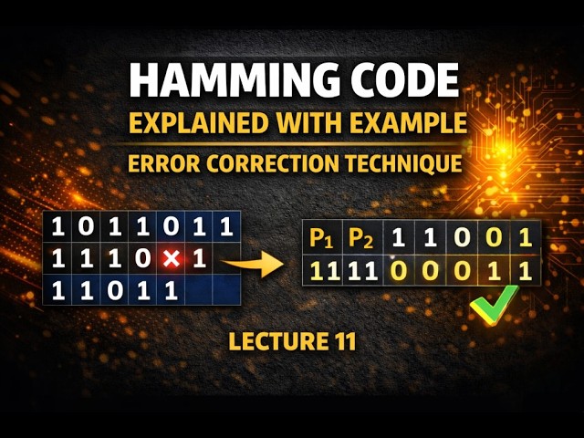 Hamming Code Explained with Example | Error Correction Technique | Lecture 11