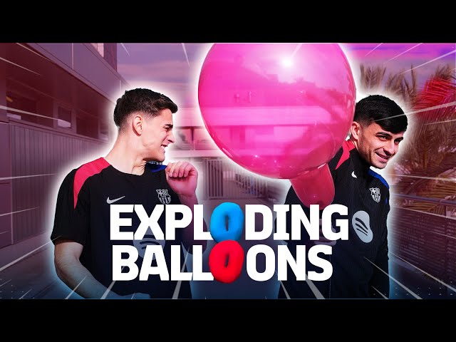 🎈💥💥🎈¡BOOM! DESAFÍO DE LOS GLOBOS CON PEDRI Y GAVI | FC Barcelona🔵🔴