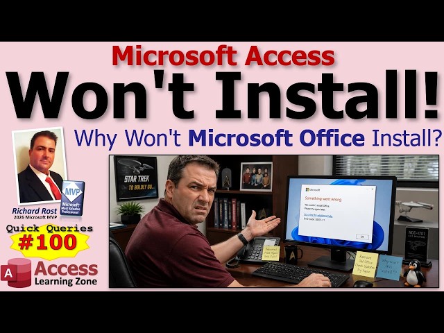 Why Won't Microsoft Office Install? Word, Excel, Access, etc. QQ 100