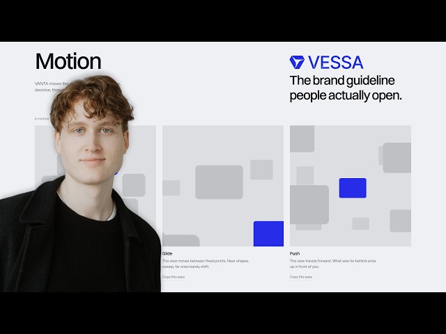 Interactive brand guidelines that actually move | Vessa