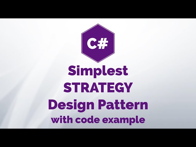 Simplest Strategy Design Pattern in C#