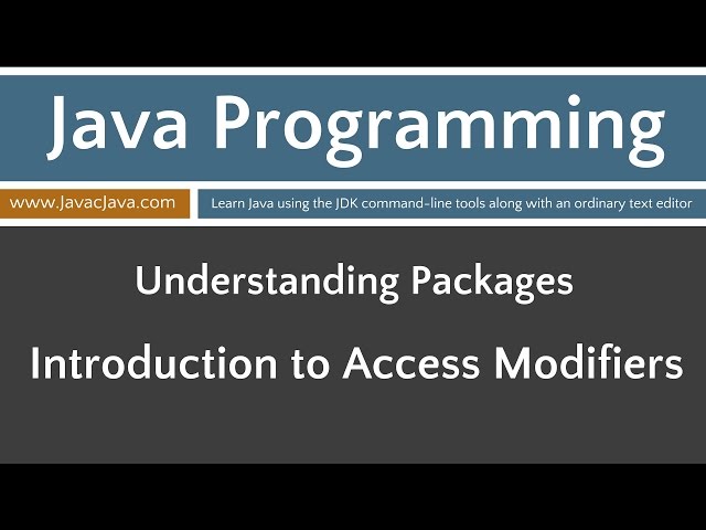 Learn Java Programming - Packages: Introduction to Access Modifiers