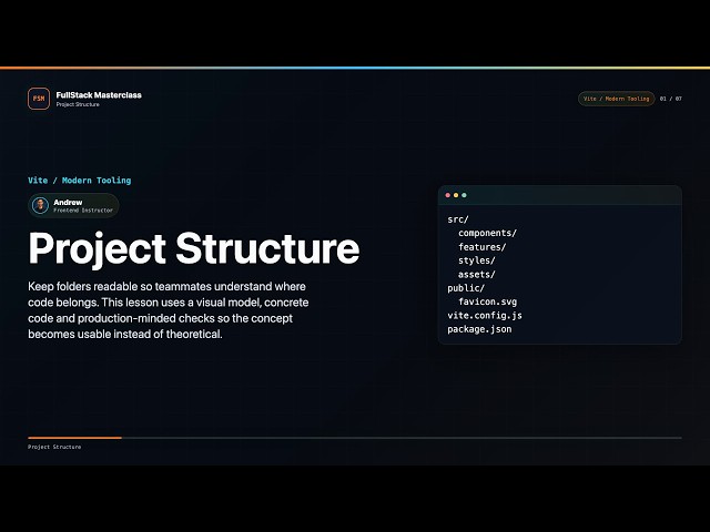 Project Structure Explained | FullStack Masterclass Vite / Modern Tooling Course