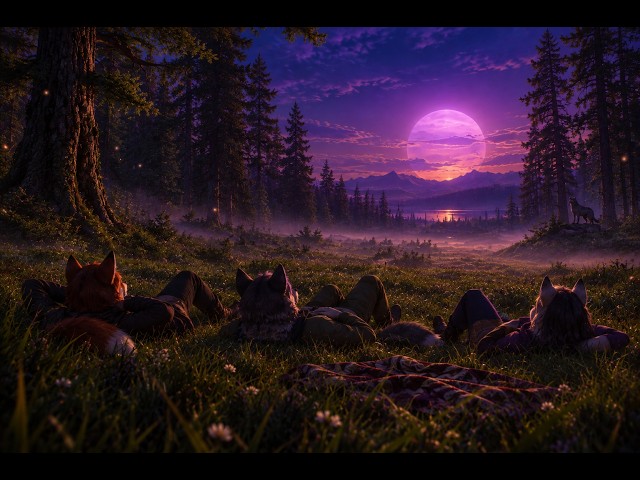 Violet Sun (Forest Moon) · AnthroHeart · CC BY 4.0