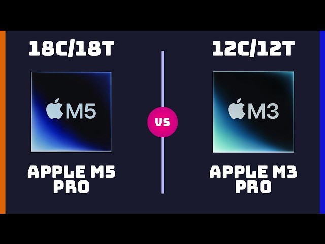Apple M5 Pro (18-Core) vs Apple M3 Pro – CPU Comparison
