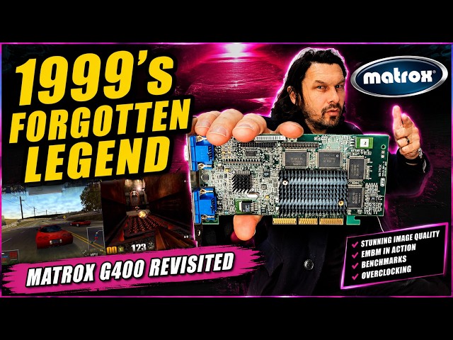 Matrox G400: The 1999 Image Quality King, bench marking and overclocking