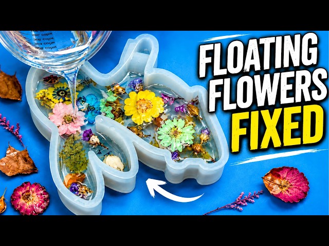 This UV RESIN TRICK Stops Flowers Floating in Resin