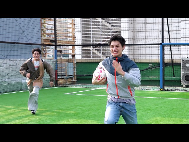 playing soccer
