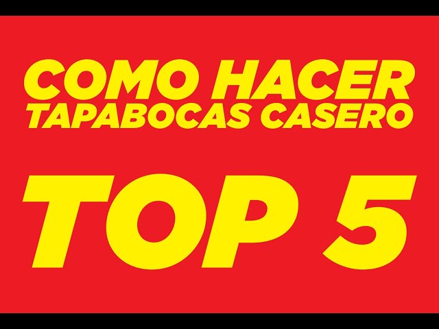 #TOP5 - Como hacer barbijos caseros - VideosHD