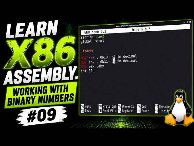 LEARN X86 ASSEMBLY: WORKING WITH BINARY  NUMBERS