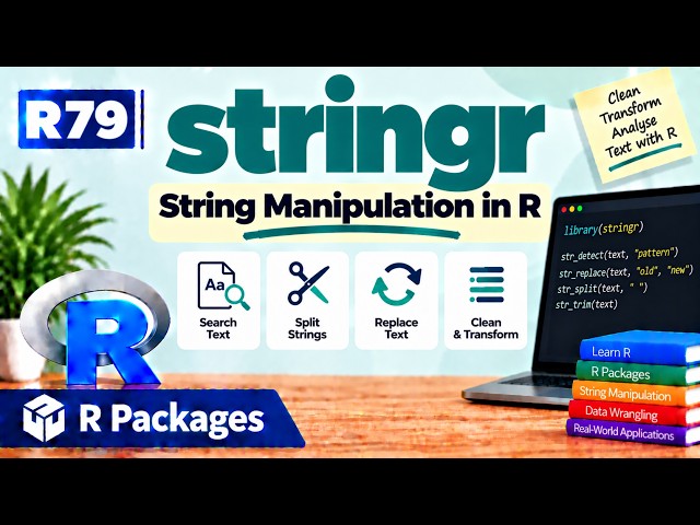 R79 | stringr — String Manipulation in R | R Packages | Uplatz