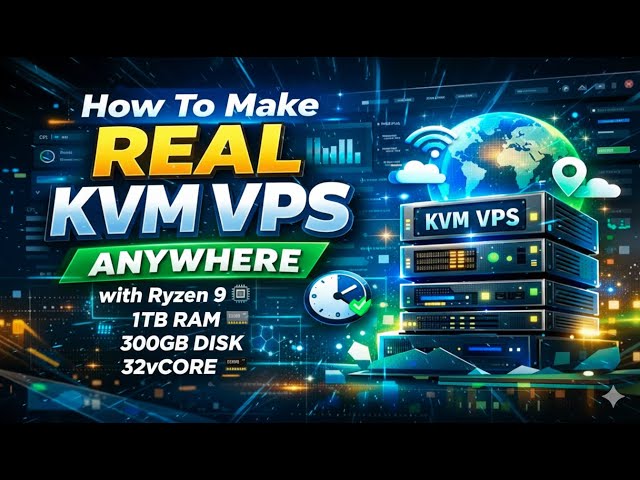 🔥 Get a FREE VPS in 2026! 1TB RAM  32vCPU  300GB Disk – Ryzen 9 With (KVM Supported)