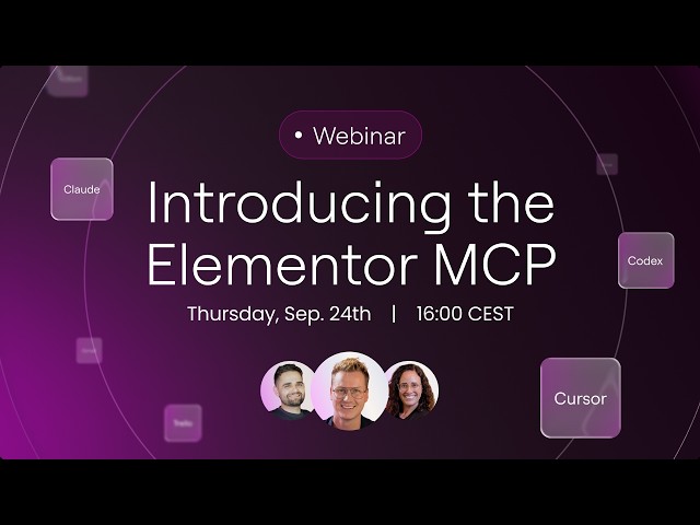 Introducing the Elementor MCP | Webinar with Roi & Miriam, featuring Ferdy