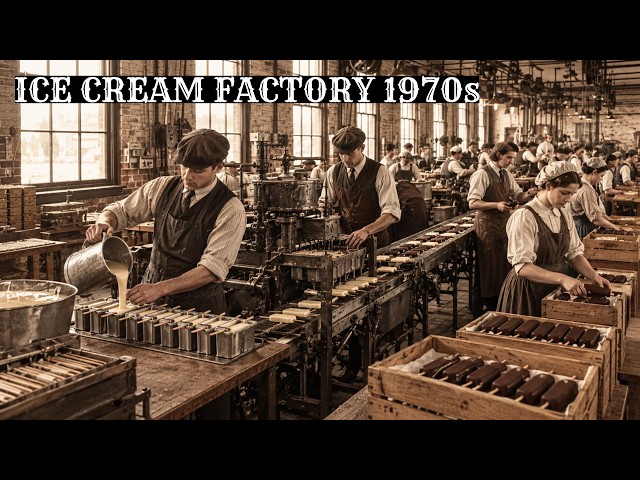 How Millions of Ice Cream Bars Were Made in 1970s America | Inside a 1970s Ice Cream Factory