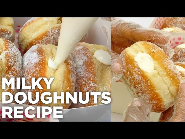 HOW TO MAKE MILKY DOUGHNUTS | MILKY DOUGHNUT FILLING RECIPE