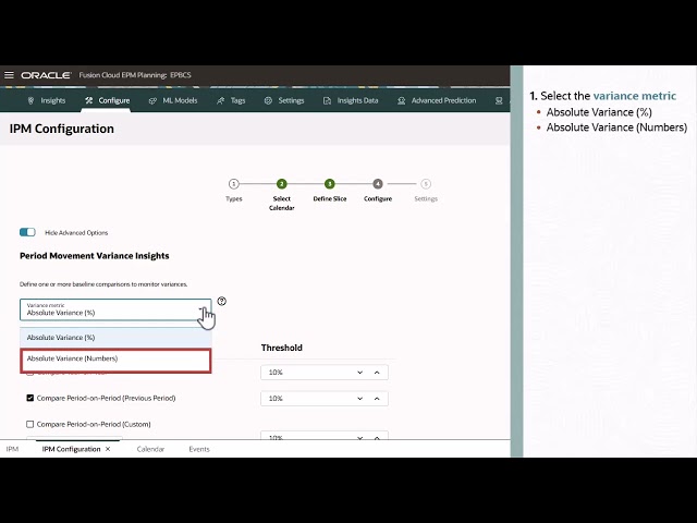 Generating Period Movement Variance Insights in Cloud EPM