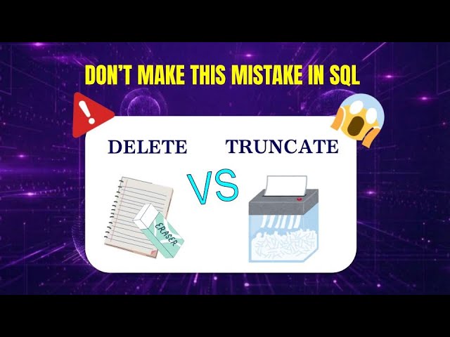 I Used the Wrong SQL Command and Lost All My Data (DELETE vs TRUNCATE)