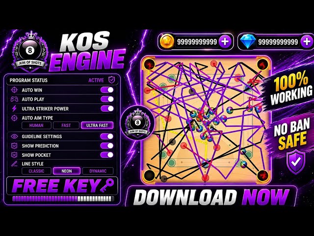 🔥 Finally Carrom Pool Hack 2026 | Kos - Engine Aimbot Back & Download Guide |
