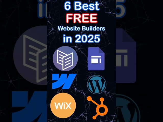 🚀6 Best FREE Website Builders to Use in 2025 (No Code & Beginner Friendly!)