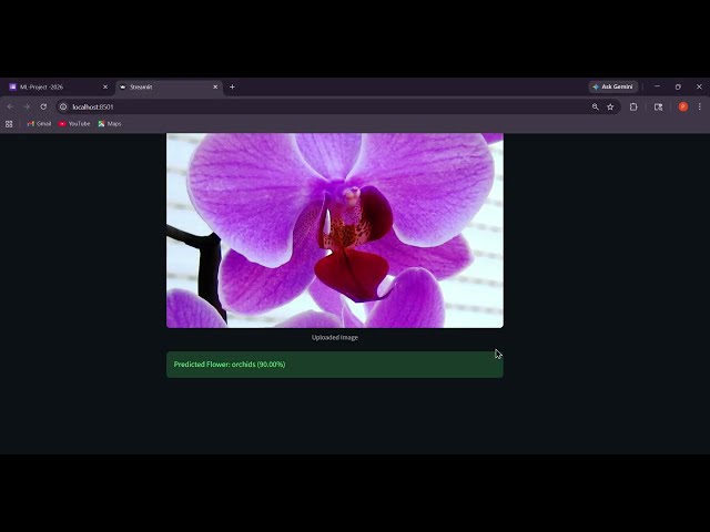 Flower Classification using Machine Learning | Image ML Project with Streamlit