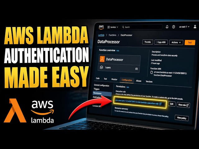 How to authenticate with AWS Lambda for data processing with secure permissions - Beginner Guide