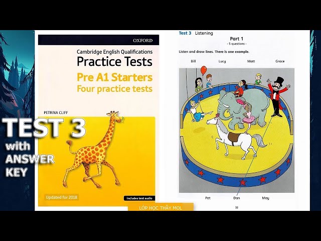 Starters OXFORD Four Practice Tests - Listening Test 3 | Lớp Học Thầy Mol