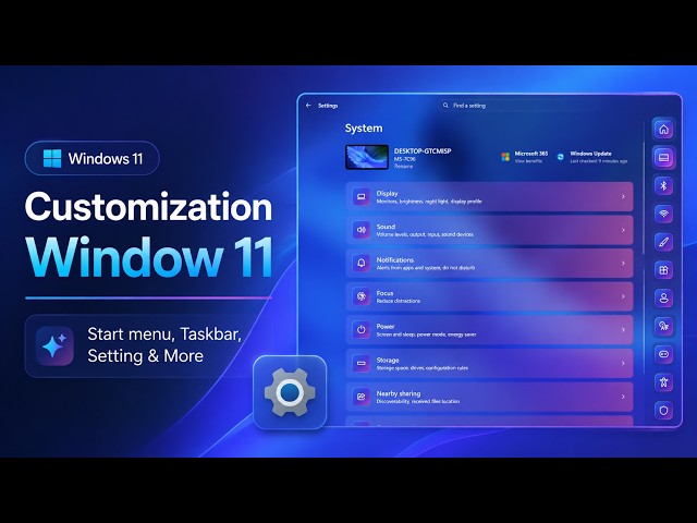 Customization Windows 11 | Start menu, Taskbar, Setting & More