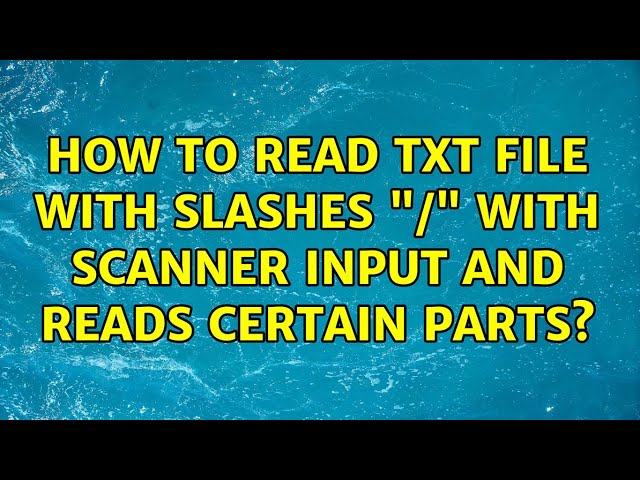 How to read txt file with slashes "/" with scanner input and reads certain parts?