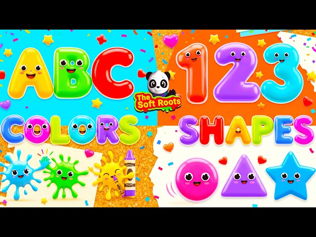 Preschool Learning activities for 3 year olds at home | Learn ABC Phonics Shapes Numbers Colors 🌈