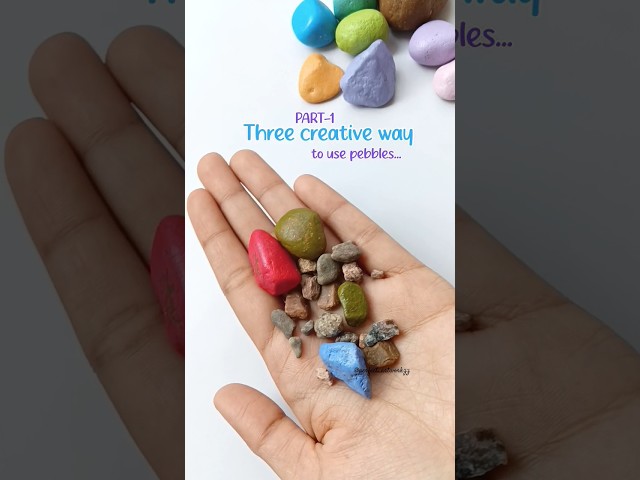 Diy uses of pebbles/stone #diycandleholder #diyplanters #plantholder #craft #artaesthetic #artstyle