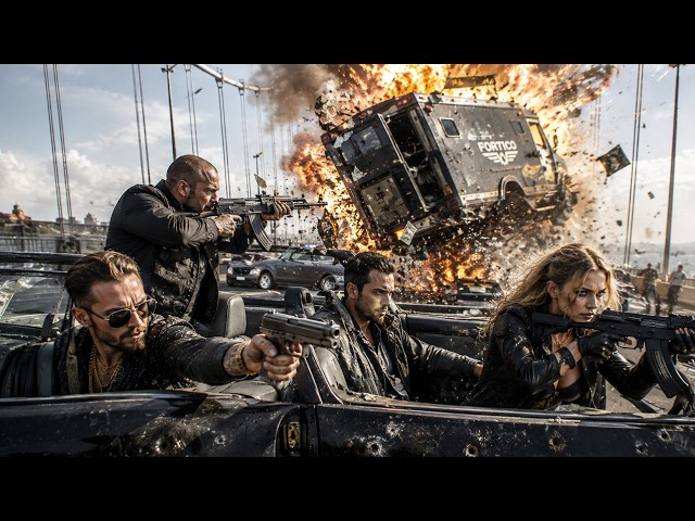 Cash Heist Storm! Thieves Bleed the Armored Truck Dry in an All-Out Street Shootout!
