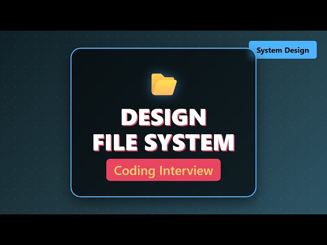 Design File System - LeetCode System Design Interview Problem