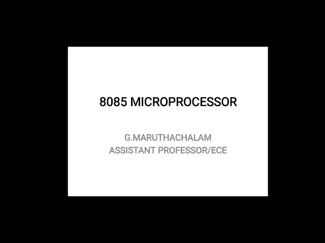 8085-microprocessor | basic functions and working| Tamil