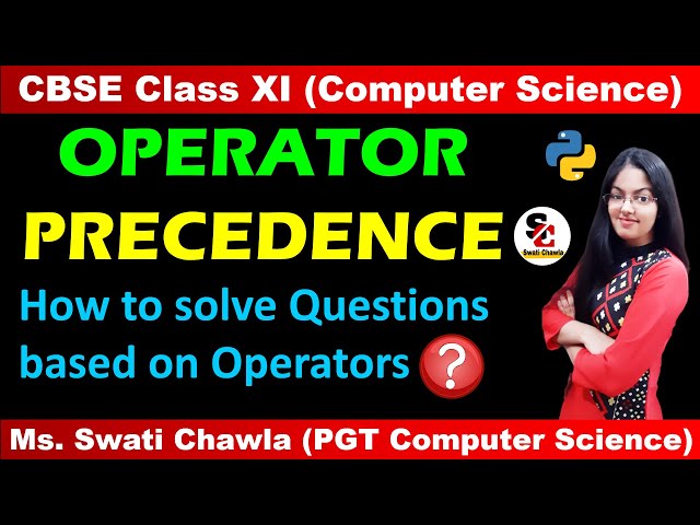 Questions of Operator Precedence | Class 11,12 Computer Science with Python