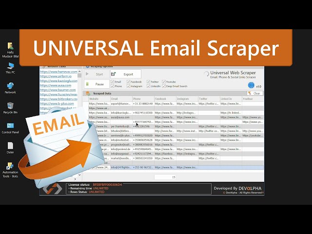Universal Email Extractor v1.0 | Scrape Emails, Phone Numbers & Social links from Websites