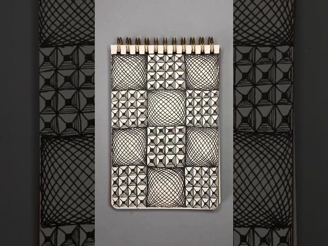 3D Doodle Tutorial Zentangle Art #art #drawing #inspiration #zentangle #doodle #shorts
