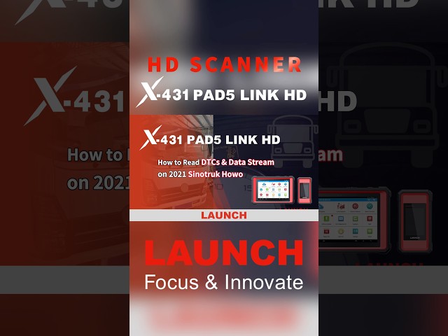 How to Read DTCs & Live Data Streams on a 2021 Sinotruk Howo | LAUNCH Tutorial