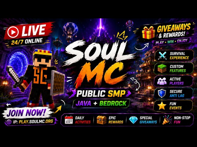 Minecraft LIVE || PUBLIC SMP 24/7 JAVA + BEDROCK || #publicsmpminecraft #minecraftlive #speregamer