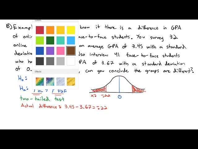 3.7 Hypothesis Test for Two Means