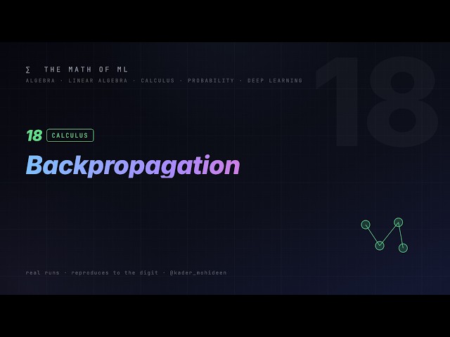 18. Chain Rule & Backpropagation | Maths for Machine Learning