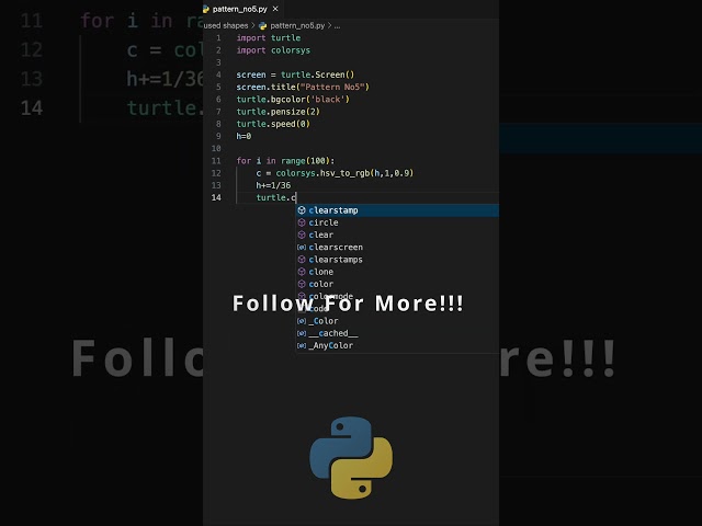 Asmr Progamming || Unique Shape 5 Python || #shorts#programming #asmr #asmrprogramming #lofi #python