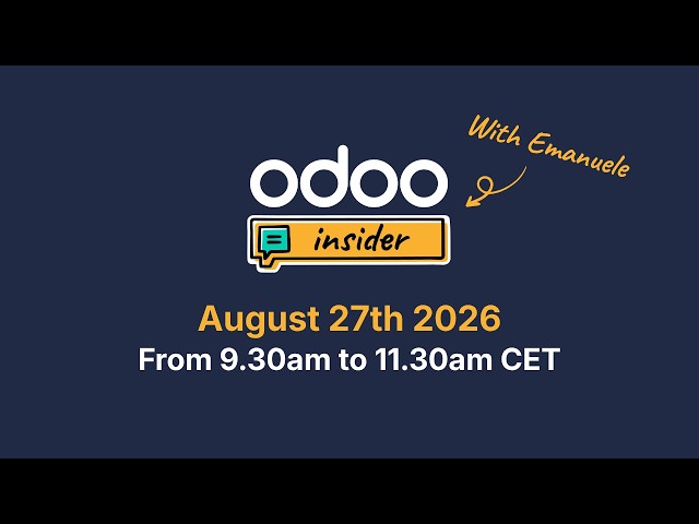 Odoo Insider - Tech Live Session
