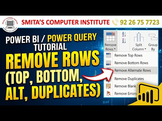 How to Remove Top, Bottom, Alternate Rows & Duplicates in Power BI